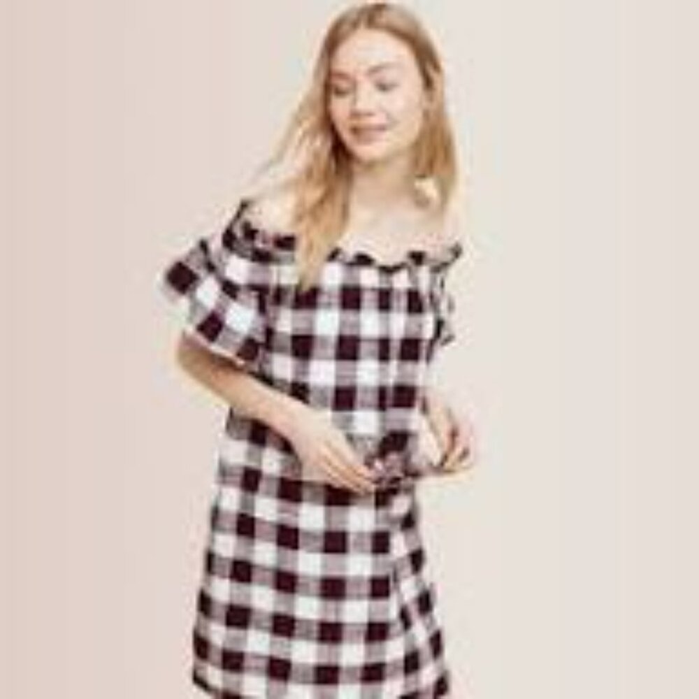 Corey Lynne Calter Anthropologie Gingham Dress Size Small